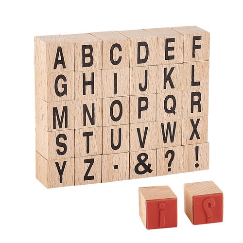 30pcs alphabet holz stempel - 30pcs,