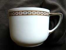Fürstenberg Porzellan alte Kaffeetasse antik Goldrand Dekorstreifen geometrisch