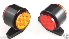 2 x Rote Amber 24V LED Side