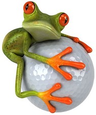 Aufkleber Golf Frosch Cool