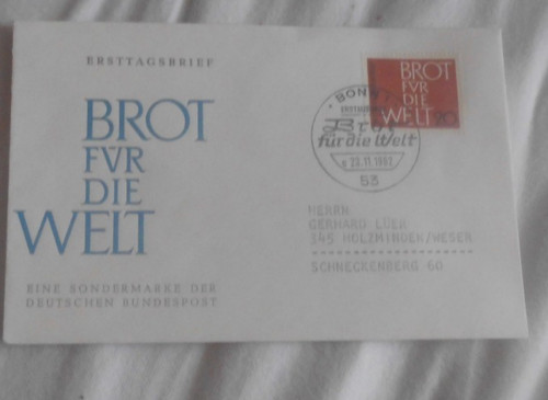 Bund fdc 389 brot für - fdc,