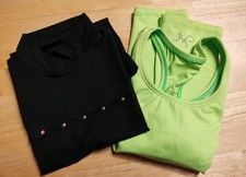 Eiskunstlauf Sagester Top Mod. USA Schwarz Gr. S + Top in Neongrün Gr. 134