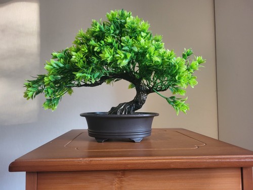 Künstlicher bonsai baum grün - bonsai,