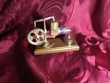  vergoldet  HOG Stirling Heißluftmotor Dampfmaschine Standmodell gold 
