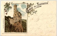 Gruss vom Lichtenstein - Litho