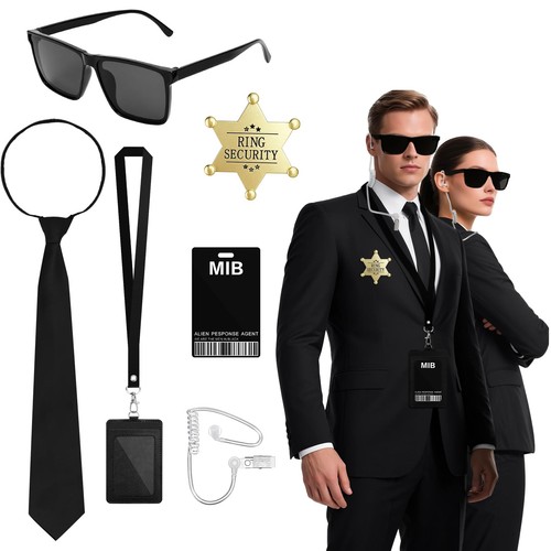 Agent kostüm zubehör set - kostüm,