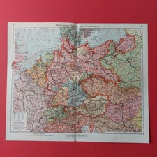 2 X Orig.(1935) Landkarte Deutsches Reich  + Mitteleuropa Luftverkehrskarte 