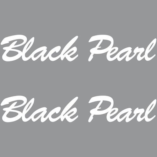Aufkleber 20cm black - 2, pearl