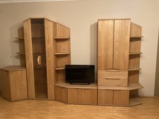 Schrankwand, Wohnzimmer um, Erle, massiv, Holz, gebraucht - kostenlos abzugeben