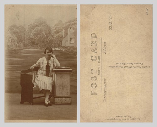 Alte postkarte rppc - postkarte, frau