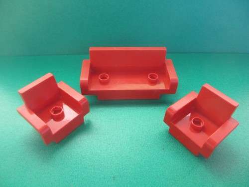Lego duplo sitzgruppe sofa rot - sofa,