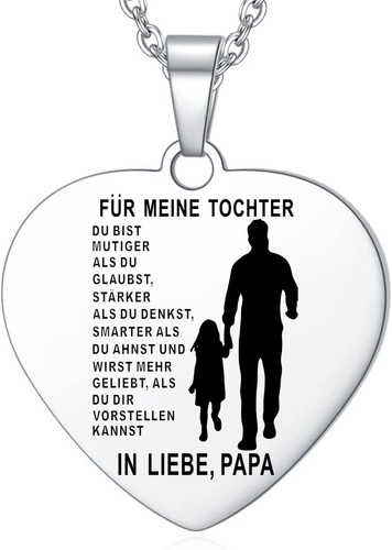 Herz halskette für tochter - für,