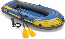 Intex Challenger 2 Schlauchboot Set - Blau/Gelb, 236x114x41cm