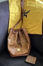 MCM tasche Beutel Bucket bag vintage Patina inkl. Portemonnaie Staubbeutel 