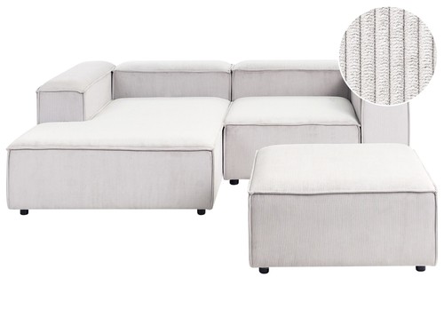 Modul ecksofa cord - modul-ecksofa, cremeweiß