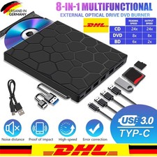 8 in 1 USB 3.0 Externes CD/DVD