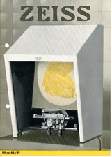 CARL ZEISS JENA Prospekt GLÜHLAMPEN-TRICHINOSKOP Projektionsmikoskop (Y4382
