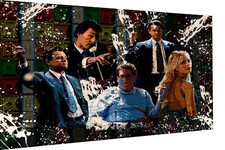 Leinwand Bilder Wolf of Wall Street Pop Art Wandbilder-HochwertigerKunstdruck