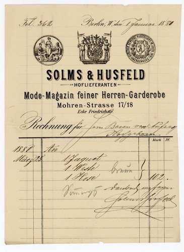 Rechnung solms husfeld - solms,