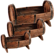 Pflanzfässer Set aus Holz