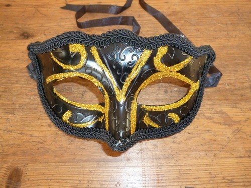 Schwarz silber maskerade party - schwarz/silber,