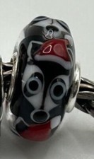 Original Trollbeads Unique- Ooak  Charm-Bead LAA 925S Sammlerstück Schwarz