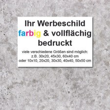 Firmenschild Werbeschild Wunschtext Foto Logo Design wetterfest