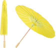 2x Gelber Papier Sonnenschirm