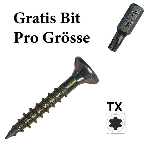 Spanplattenschrauben inkl bit - inkl,