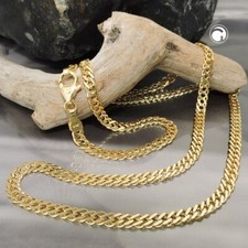 Zwillingspanzerkette 585 echt Gold Gelbgold diamantiert 50 cm Halskette massiv
