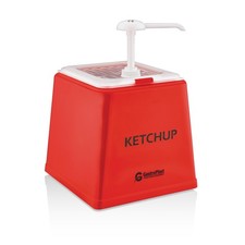 Saucenspender, Ketchupspender, Senfspender, Pumpspender - 2.5 Liter mit Pumpe
