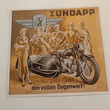 Original Prospekt Zündapp KS 601 DB 200 Seitenwagen Gespann Motorrad Oldtimer N7