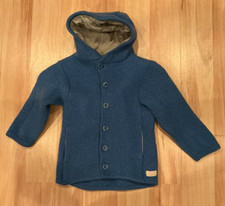 Disana, 100 % Bio Schurwolle, Blau, Jacke, Größe 110 /116