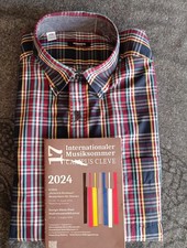 Herren Hemd Walbusch kariert 47 48 Slim fit Easy care noch neu und ungetragen