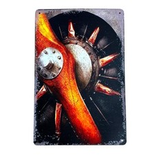 Propeller Flugzeug Blechschild