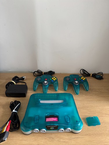 Nintendo n64 clear blue ice - blue,