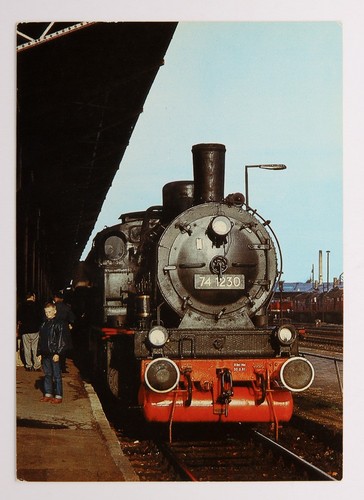 Postkarte dampflok 74 1230 - postkarte,