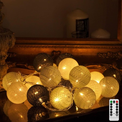 Baumwollkugeln lichterkette - baumwollkugeln, 20
