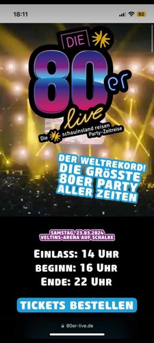 Tickets 80er party - tickets,