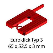 Distanzplatten Roto Glas-Tec Euroklick Typ 3 65 x 52,5 x 3 mm 1000 Stück
