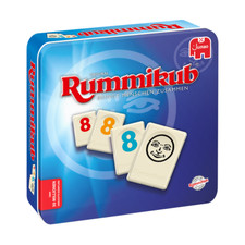 Jumbo Spiele 03973 Rummikub in der Metalldose, Familienspiel, Deutsche Ausgabe