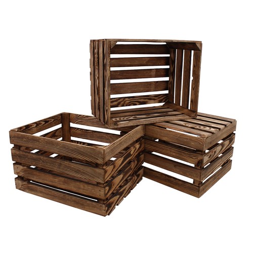 Deko holzkisten set - -, natur