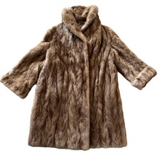 Pelzmantel braun, Gr. 42, gebraucht