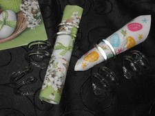 6 Serviettenringe Glas