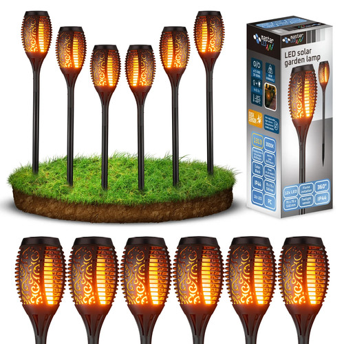 6er set led solar - 6er, fackel