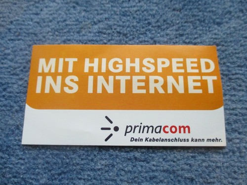 Aufkleber primacom mit - -,