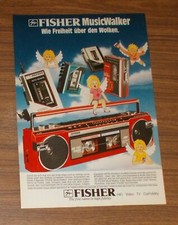 Seltene Werbung FISHER PH-W 536 Radio-Cassetten-Recorder Ghettoblaster 1986