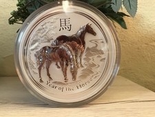 1 Kg Silber Münze Lunar II Pferd 2014 Australien Horse 30$