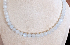 50 cm, Natur Regenbogen  - Mondstein-Edelstein  kette, 8 mm ,  1 a  ( KM-72*)