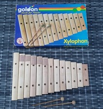 DDR Xylophon für Kinder aus Holz Goldon 13 Klangplatten OVP